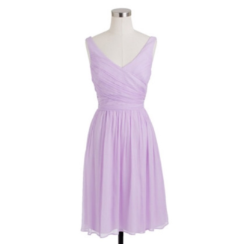 J. CREW lavender silk chiffon Heidi Dress (4P/2)